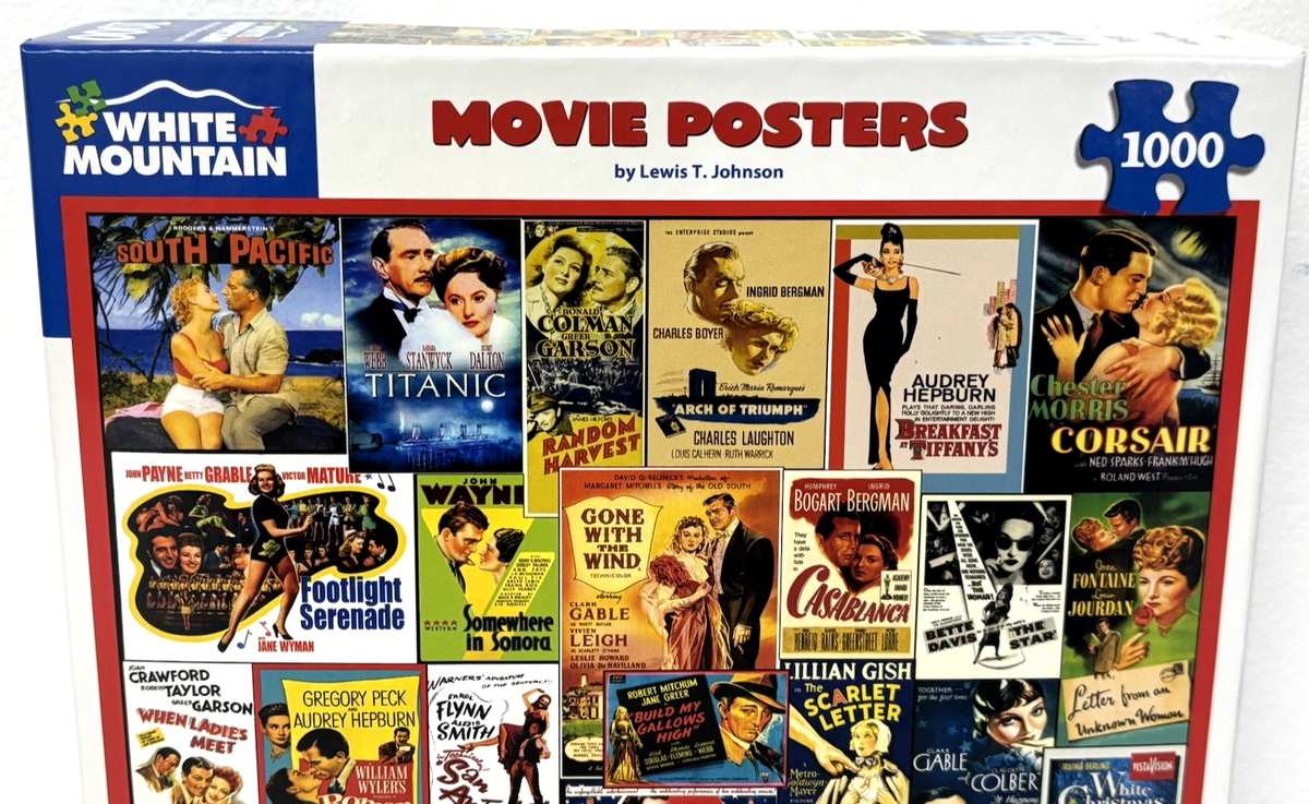 White Mountain Movie Posters Jigsaw Puzzle 1000 Pc Larger Pieces