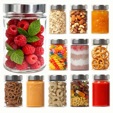 Wide Mouth Mason Jars 16Oz, 12Pack Bulk Glass Jars with Lids, Pint Canning Jars 