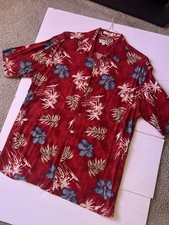 Pierre Cardin Hawaiian Shirt Mens Size Large Aloha