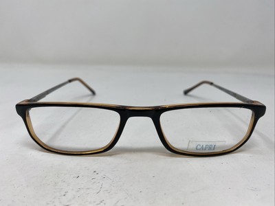 Capri Optics Half See Black Amber 51-19-145 Full Rim Eyeglasses Frame 138Z