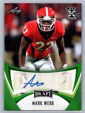 Mark Webb 2021 Leaf Draft Rookie Autographs Green #BA-MW3