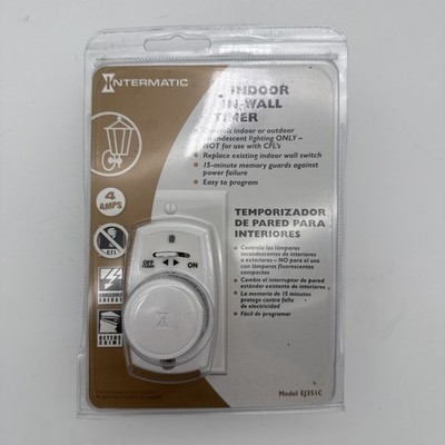 Intermatic Wall Switch Timer EJ351C 24 Hour Programmable White 2005 New Sealed 