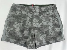 Spanx Women's Stretch Twill Shorts Stonewash Camo Size XL Mid-Rise Comfort