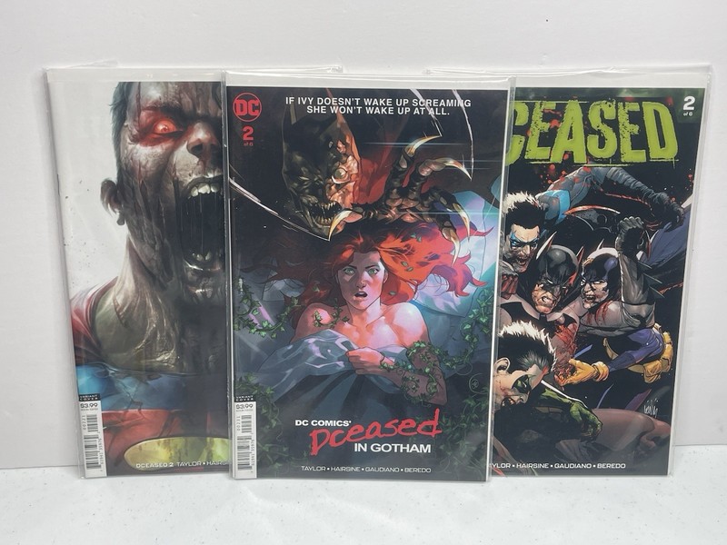 DCeased #2 2019 DC Comics Variant Covers Comic Book Lot Of 3 Ships Fast!