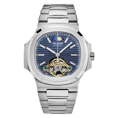42MM TEVISE Automatic Tourbillon Men's Watch Waterproof Stainless Luminous NEW