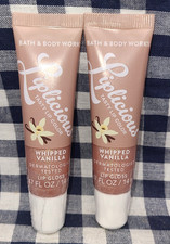 Bath Body Works Whipped Vanilla Liplicious Lip Gloss 2 Pack 0.47 oz Sealed New