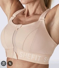 SHEFIT Ultimate Sports Bra 4Luxe Blush Pink Wire Free High Impact Adjustable