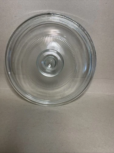 Pyrex G-5-C-A Round Replacement Glass Lid G-5-C  Clear & Ribbed   7 5/8 Inch
