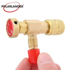 Flow Control Ball Valve R410A Refrigerant Charging Valve for 1/4" Male to 5/16"