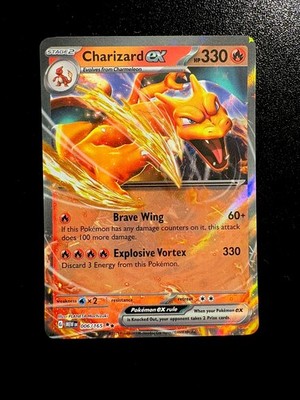 Pokémon Charizard ex 006/165 Full Art Double Rare Holo Scarlet & Violet 151 EX