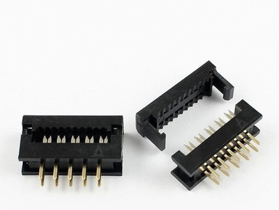 25 Pack IDC 2X5 10 Pin 2.54mm Pitch Male Transition Plugs Dual Rows 1.27mm Pitch