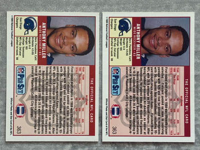 2) 1989 Pro Set ANTHONY MILLER 