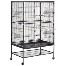 Bird Cage, 31.5 x 20.5 x 52 inch, Flat Top, Wrought Iron Bird Flight Cage