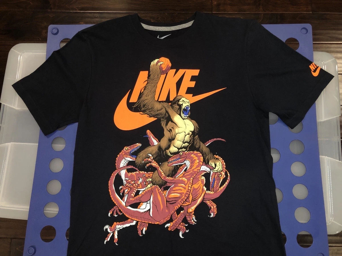NIKE JUNGLE PICKUP GAME BASKETBALL KING KONG RAPTOR TEE New