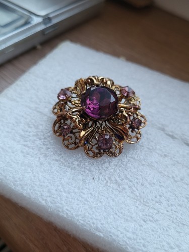 Rare Vintage Soviet Brooch USSR Czechoslovakia USSR Women's 1980 Nice Rare Item - Picture 2 of 11