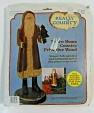 NEW - 1986 REALLY COUNTRY - Primitive St. Nick Santa Christmas Wood Craft Kit 