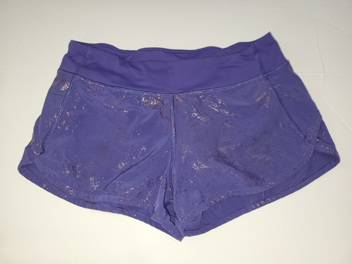 Ivivva Speedy Shorts size 14 purple metallic