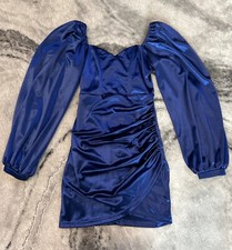 Windsor Women Mini Dress Blue Size Small Stretch Long Sleeves