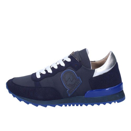 Sneakers con zeppa in pelle blu scuro da donna | Lookastic