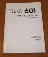 MANUALE PER COMMODORE AMIGA 601 RAM EXPANSION CARD FOR A600 IN INGLESE