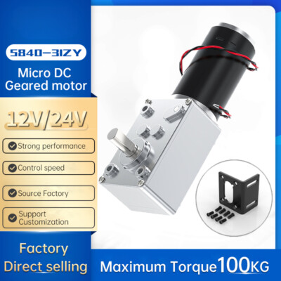 Schneckengetriebemotor DC 12V/24V 7-470RPM Geschwindigkeit Miniatur-Drehmoment