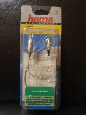 Hama Kopfhörer Handy Telefon für Nokia Headset System 00 032793