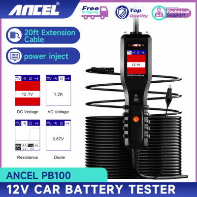 Automotive Circuit Power Probe Tester Tool 12V & 24V Electrical System Test Tool