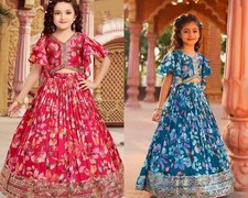 Readymade kids girls lehenga choli party wear eid indian girls designer dress