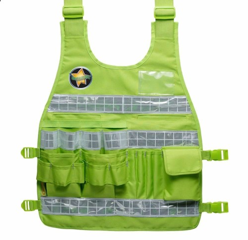 Multifunctional Lime Green Safety Vest 