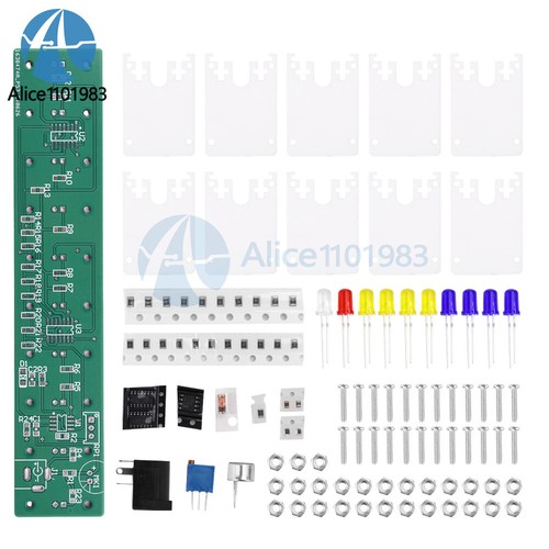 DIY LED Music Spectrum Electronic Kit Crystal Column Audio Display LM339 LM358 - Picture 12 of 14