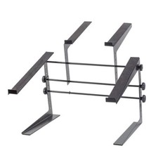 Headliner Covina Portable Dual DJ Controller Stand; Adjustable