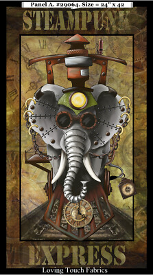 STEAMPUNK EXPRESS ELEPHANT TRAIN QT DESIREE 290 PRICED BY PANEL