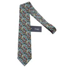 Drake's NWT Neck Tie in Blue / Multicolor Mini Floral Print 100% Silk