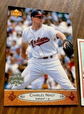 1996 Upper Deck OVERSIZED Baseball Card # 317 Charles Nagy Cleveland Indians