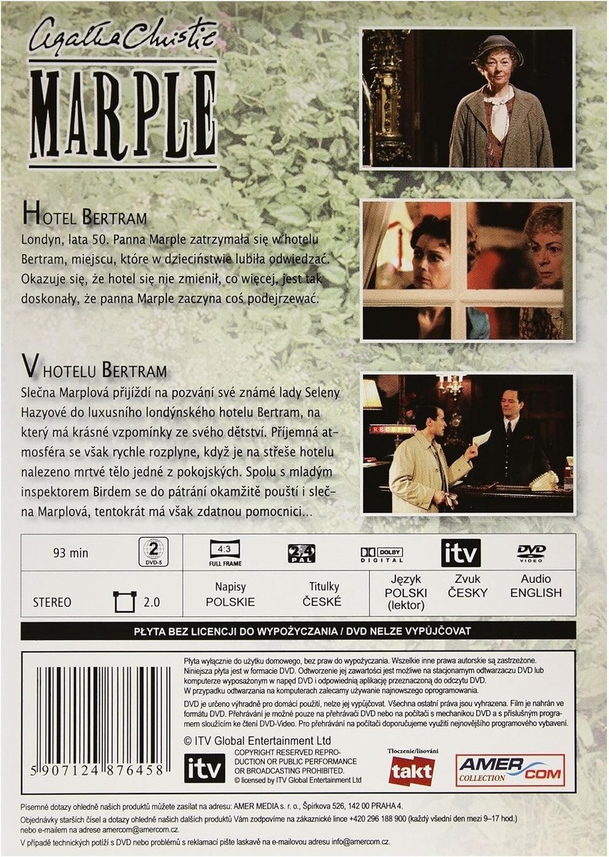 (未使用･未開封品)Miss Marple: At Bertram's Hotel [VHS] Amazon.com: Agatha Christie - Marple: at Bertram's Hotel : Movies & TV