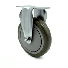 5 Inch Gray Polyurethane Wheel Rigid Top Plate Caster Service Caster Brand