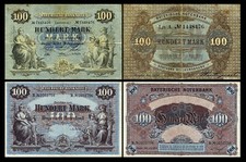 100, 100 Mark - Bayerische Notenbank - Ausgabe 1875 & 1900 - Reproduktion