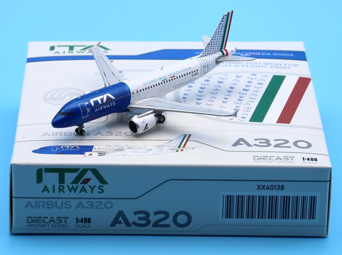 JC Wings 1:400 XX40138 ITA Airways Airbus A320 Diecast JC Wings 1:400 XX40138 ITA Airways Airbus A320 Diecast