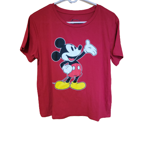 Junior Mickey Mouse Red T-Shirt Size 