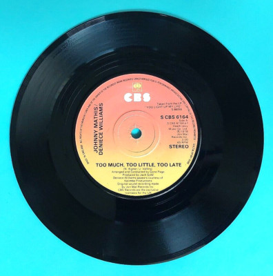 J. MATHIS & D. WILLIAMS - CBS 6164 -TOO MUCH, TOO LITTLE, TOO LATE 1978 (1226)