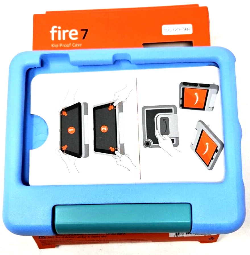 Amazon Kid-Proof Case for Fire 7 Tablet Compatible w/12th generation 2022 Blue - Image 2 of 4