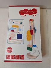 HELLOWOOD wooden pretend housekeeping play set NEW open box