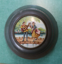 VINTAGE ANTIQUE  POWDER  MUSIC BOX RETRO Plays~ Video on The Hot Collector