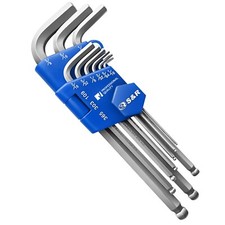 S&R Innensechskantschl&uuml;ssel Satz HX mit Kugelkopf, lang, 9-tlg. 1/16 - 3/8 inch