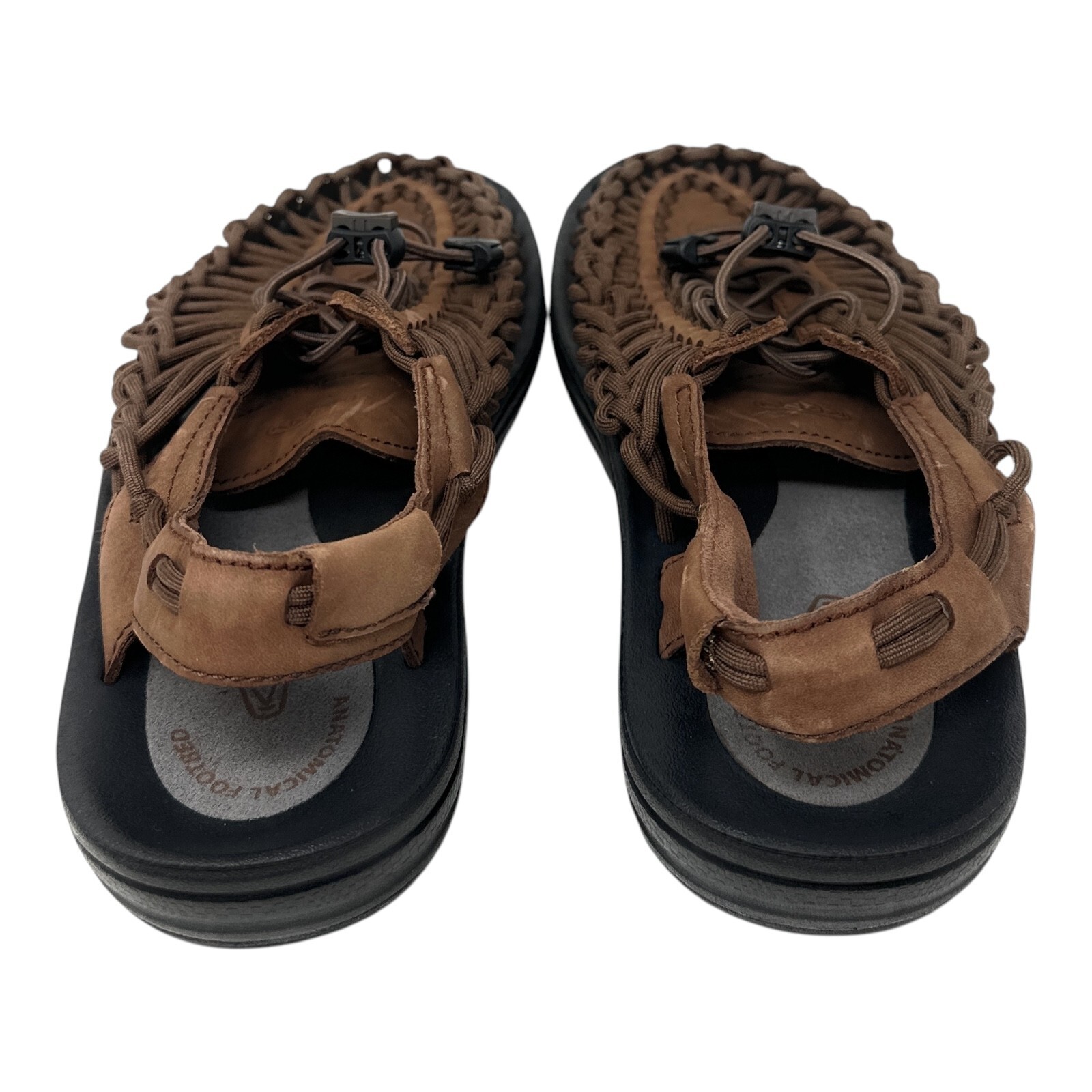 Sandali Keen Uneek tessuto slingback da uomo taglia 7 US in pelle marrone elastici outdoor