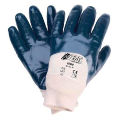NITRAS Arbeitshandschuhe Nitril , blau mit Strickbund  Gr.10 - 144Paar - 03410