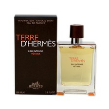 TERRE D'HERMES EAU INTENSE VETIVER EAU DE PARFUM NATURAL SPRAY 100ML NIB