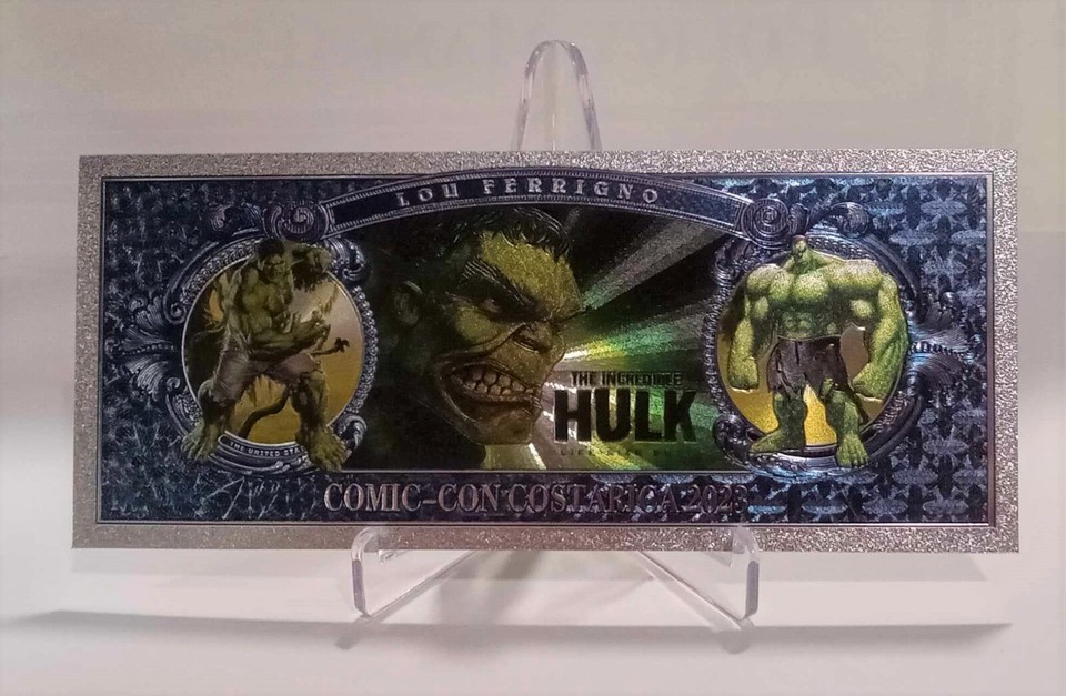 Lou Ferrigno THE INCREDIBLE HULK COA Laboratory Tested 99.9 24k Gold