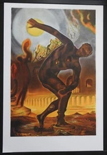 Salvador Dali: Cosmic Athlete, 24" x 35" matte finish, vibrant colors