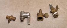 Antique gas light & air fittings collectible early on off switch hardware lot